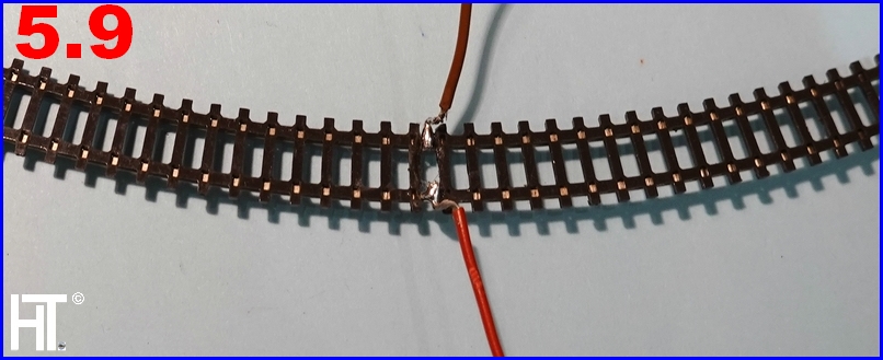 Kabel anlöten an Gleis