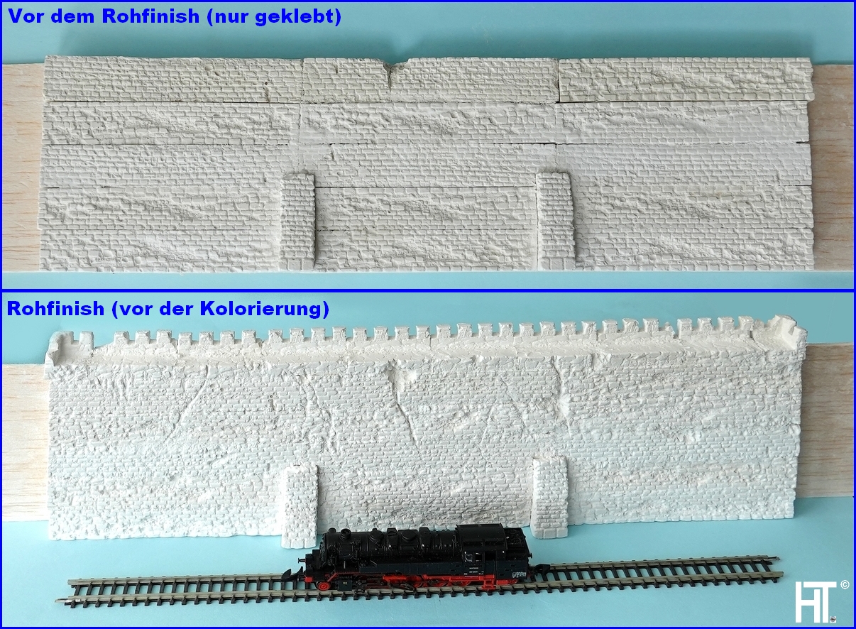 Bearbeitete Burgmauer Ruine
