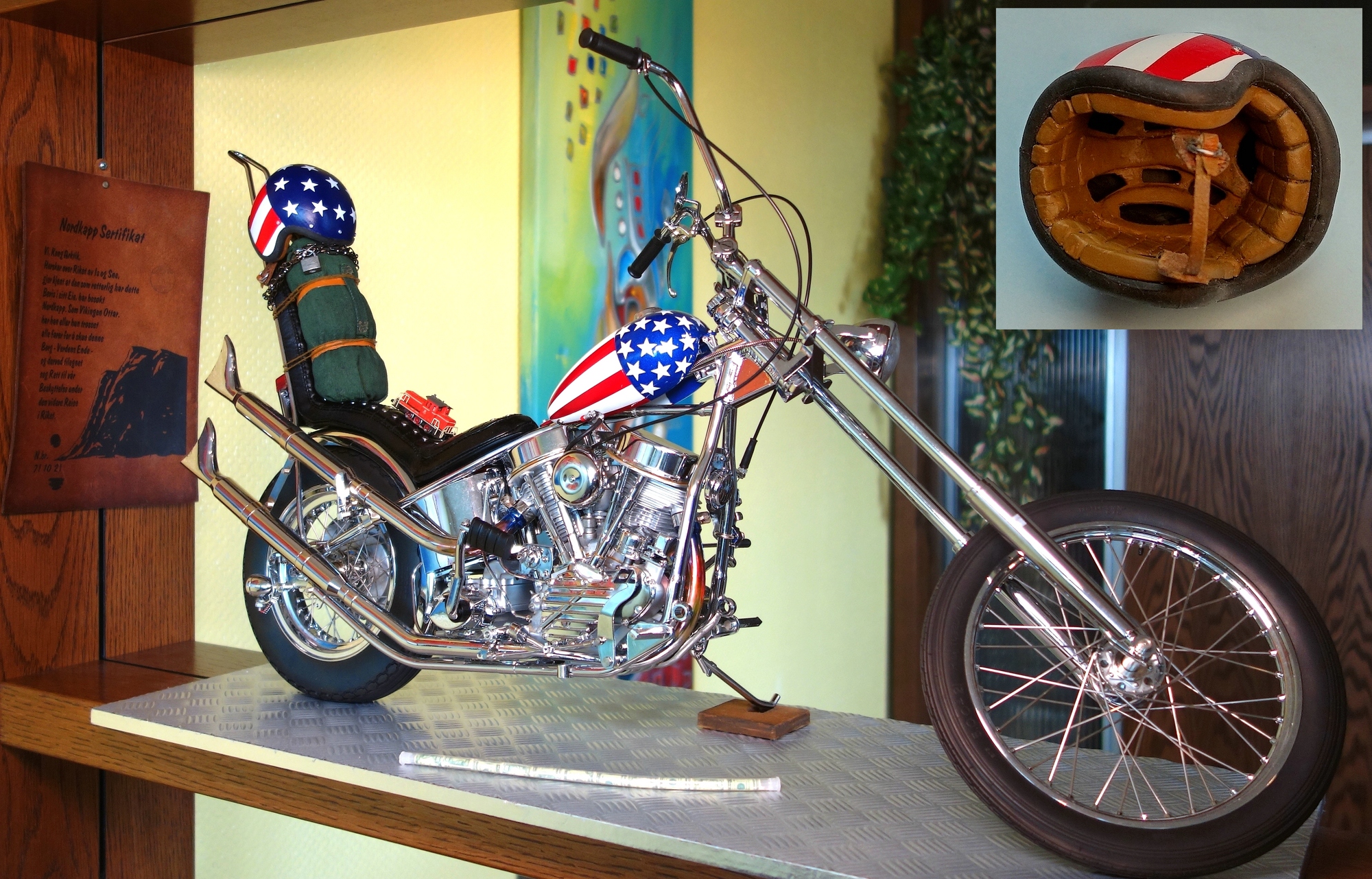 Easy Rider Harley Panhead Helm Stars and Stripes