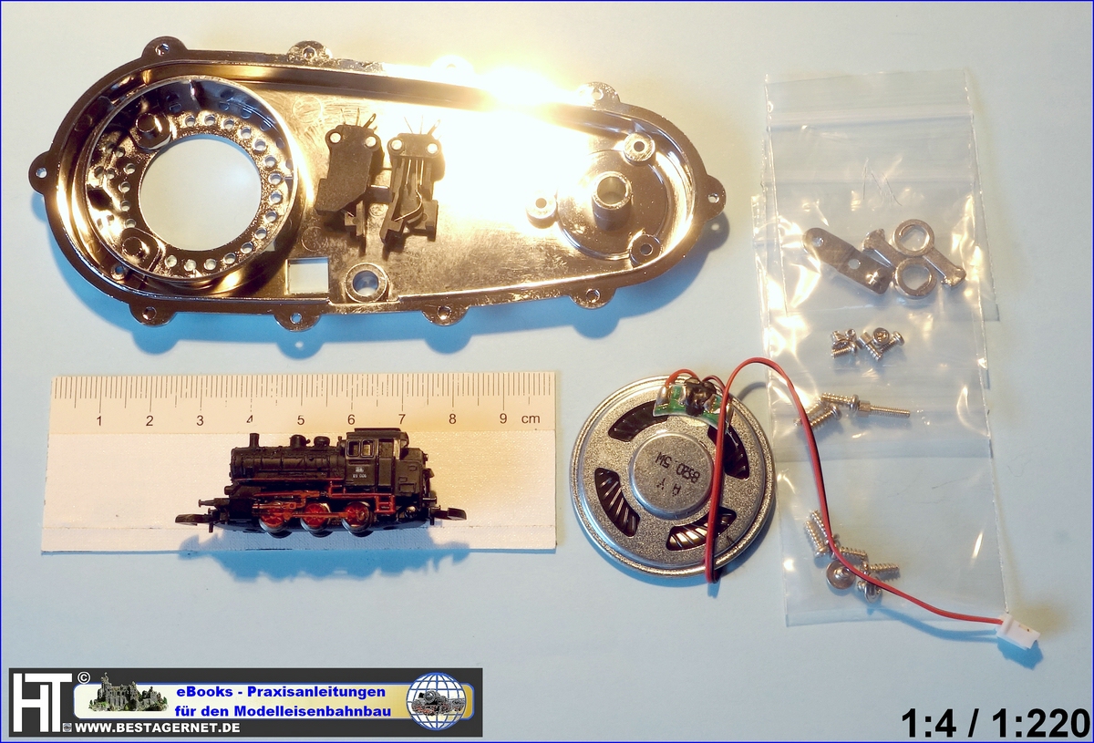 Hrley davidson Motor links Einbau Lautsprecher 1:4